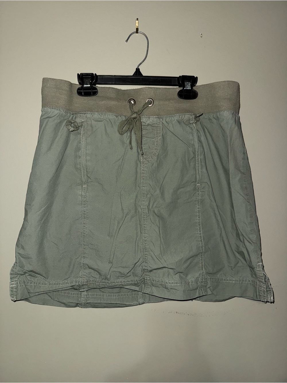 Merona Sage Green Drawstring Mini Skirt